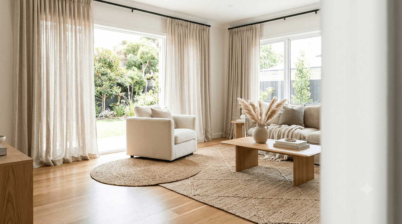 Linen curtains